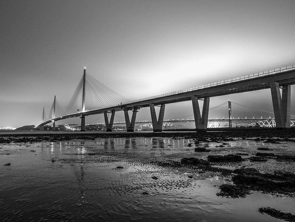 Queensferry Crossing at night, Scotland art print by Assaf Frank for $57.95 CAD