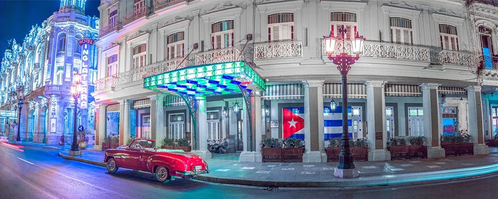 Vintage car outside hotel Inglatera, Havana, Cuba, FTBR 1850 art print by Assaf Frank for $57.95 CAD