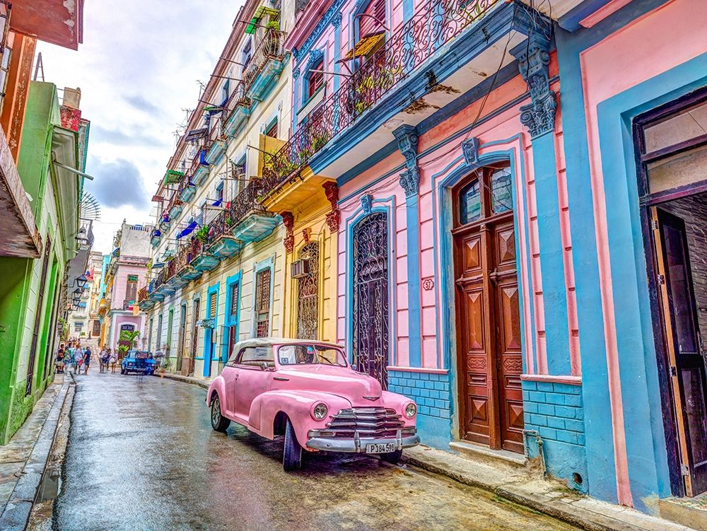Vintage car on street of Havana, Cuba art print by Assaf Frank for $57.95 CAD