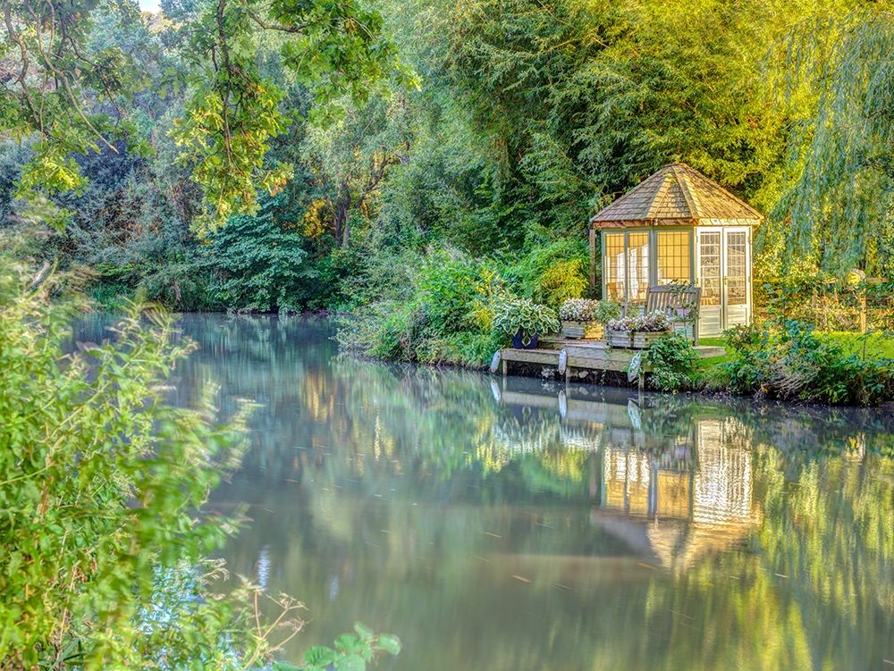 Gazebo by Basingstoke canal art print by Assaf Frank for $57.95 CAD