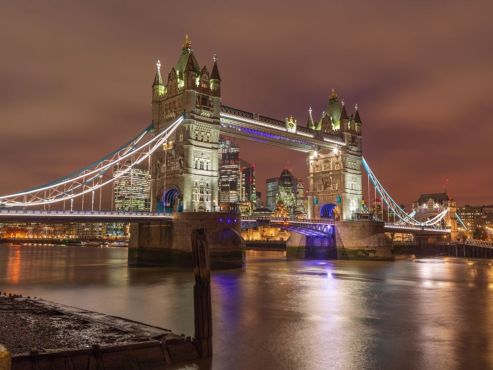 Tower bridge at night-London art print by Assaf Frank for $57.95 CAD
