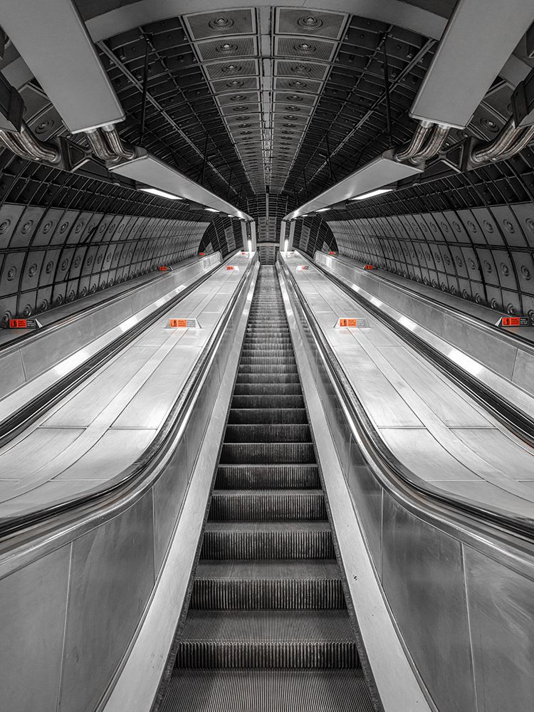 Escalator at subway station, London art print by Assaf Frank for $57.95 CAD