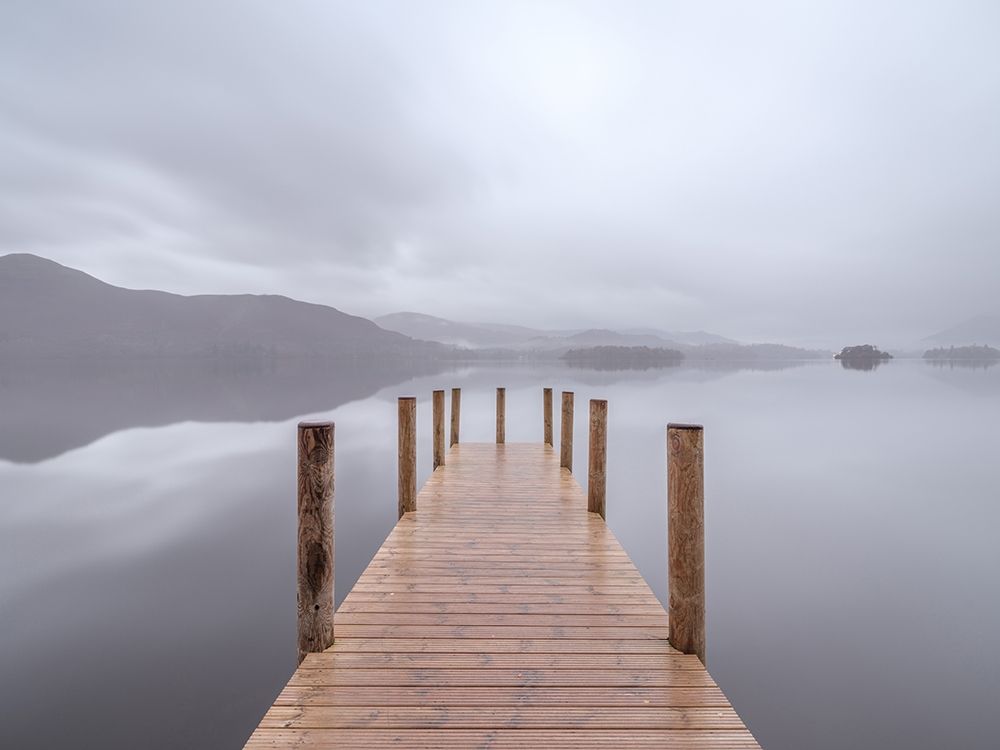 Wooden pier on the lake art print by Assaf Frank for $57.95 CAD