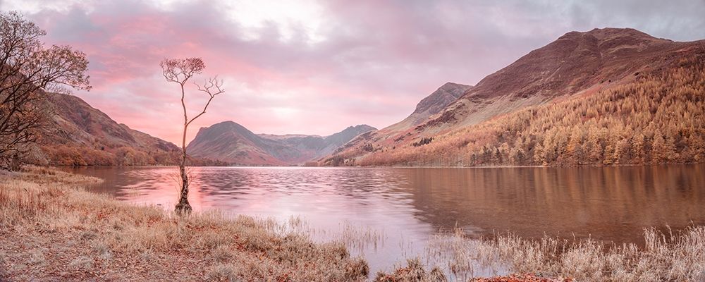 Lake surrounded by mountains art print by Assaf Frank for $57.95 CAD
