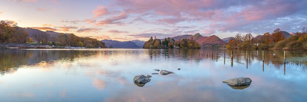 Lake surrounded by mountains art print by Assaf Frank for $57.95 CAD
