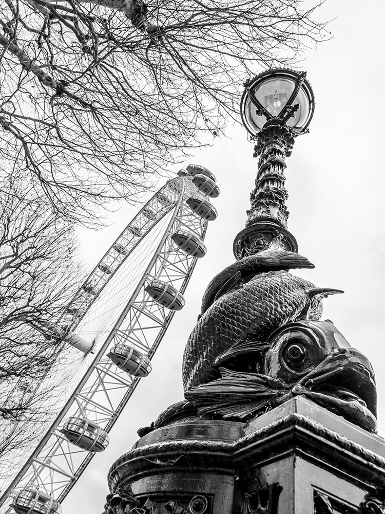 London eye and Street lamp art print by Assaf Frank for $57.95 CAD