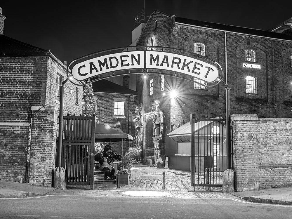 Camden market sign at night art print by Assaf Frank for $57.95 CAD