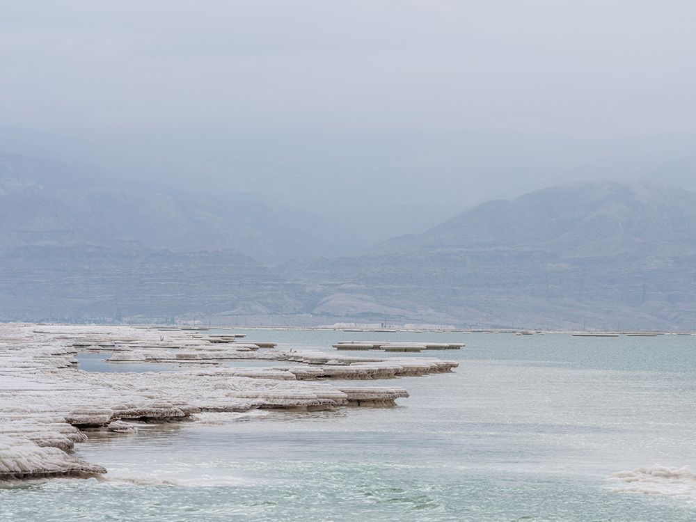 Salty beach on the shore of the Dead Sea, Israel art print by Assaf Frank for $57.95 CAD