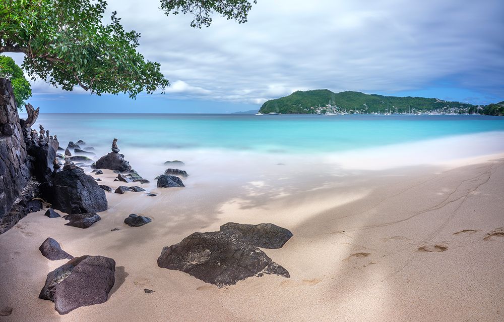 Tranquil beach in St Vincent, Caribbean islands art print by Assaf Frank for $57.95 CAD