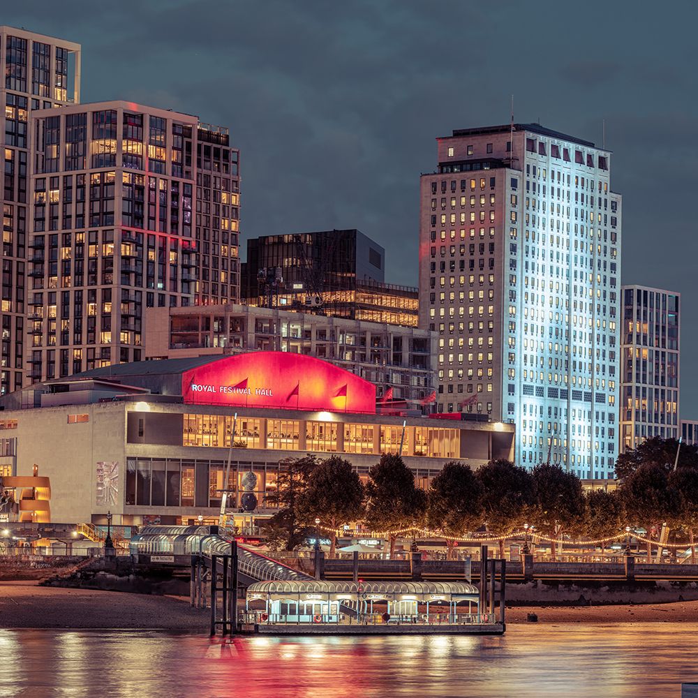 London waterfront in evening art print by Assaf Frank for $57.95 CAD