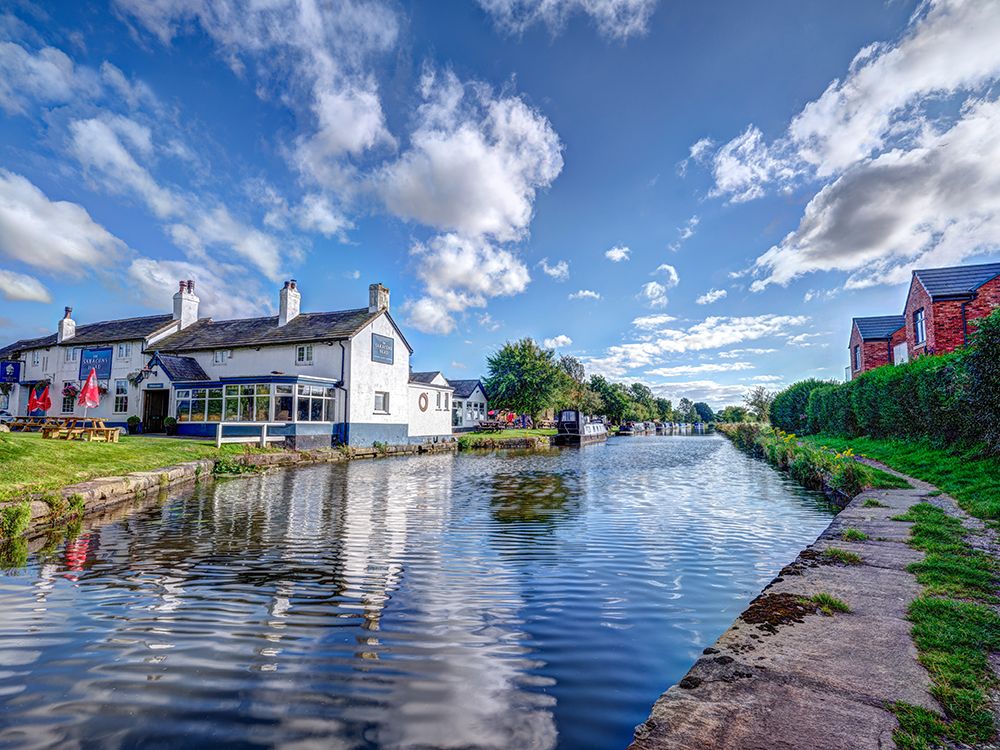 Restaurant along the canal, Southport, UK art print by Assaf Frank for $57.95 CAD
