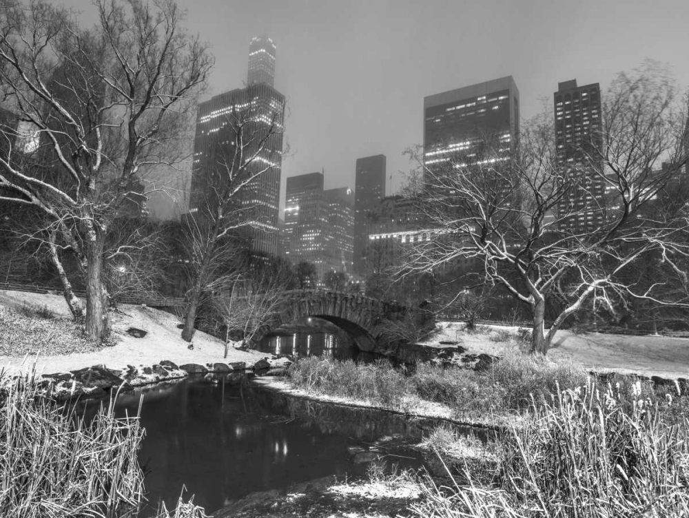 Gapstow Bridge, Central park with Manhattan skyline, New York art print by Assaf Frank for $57.95 CAD