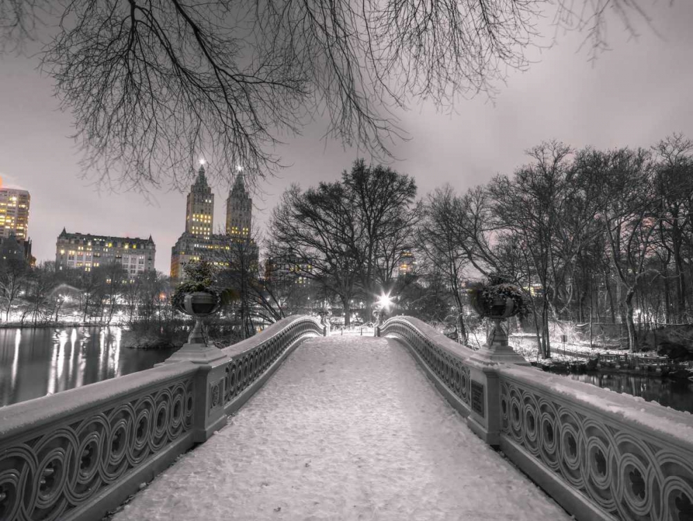 Central park Bow Bridge with Manhattan skyline, New York art print by Assaf Frank for $57.95 CAD