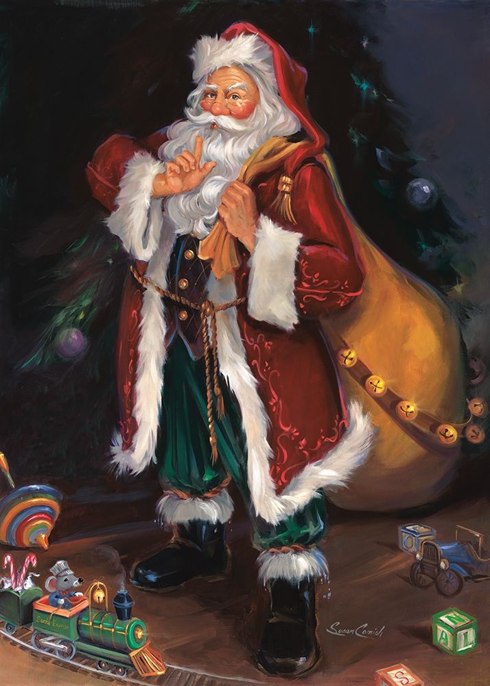 Shhh Santa art print by Susan Comish for $57.95 CAD