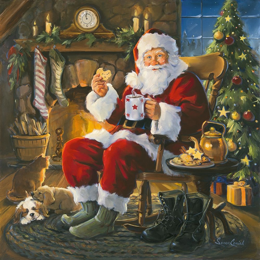 Santa Cookie Break art print by Susan Comish for $57.95 CAD