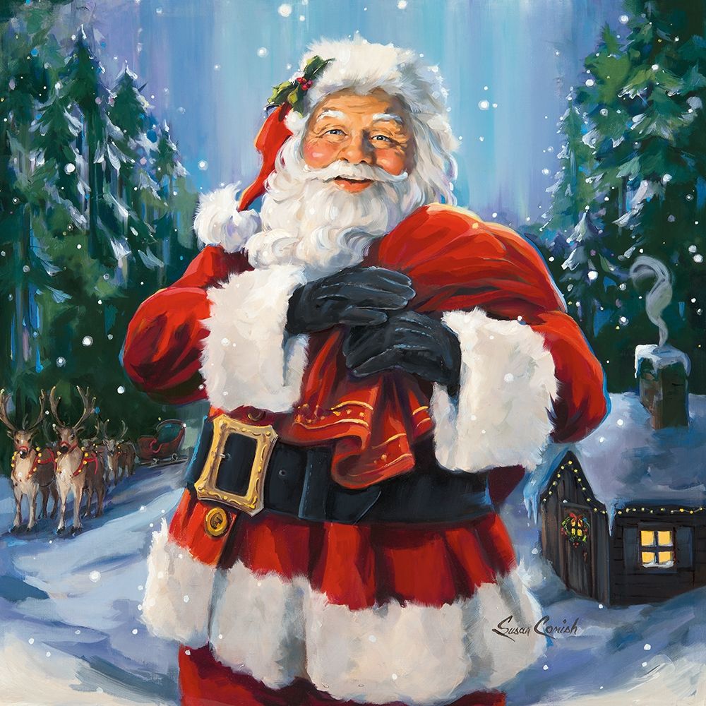 Santas Snowy Night art print by Susan Comish for $57.95 CAD