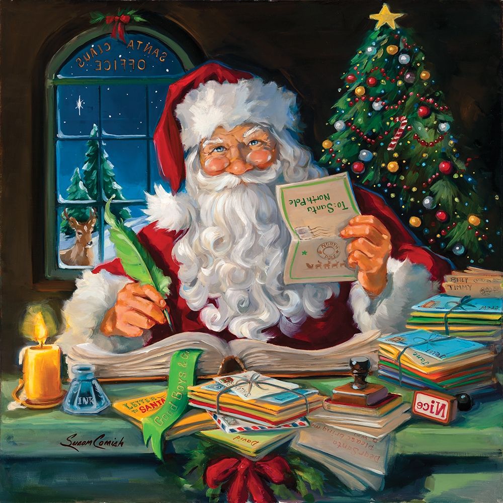 Santas Office art print by Susan Comish for $57.95 CAD