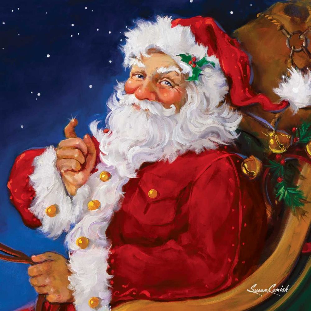 Santas On His Way art print by Susan Comish for $57.95 CAD