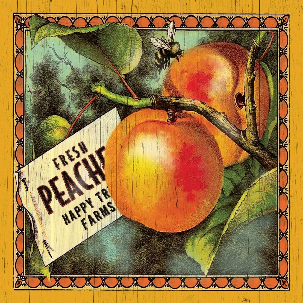 Peach Label art print by Stephanie Marrott for $57.95 CAD