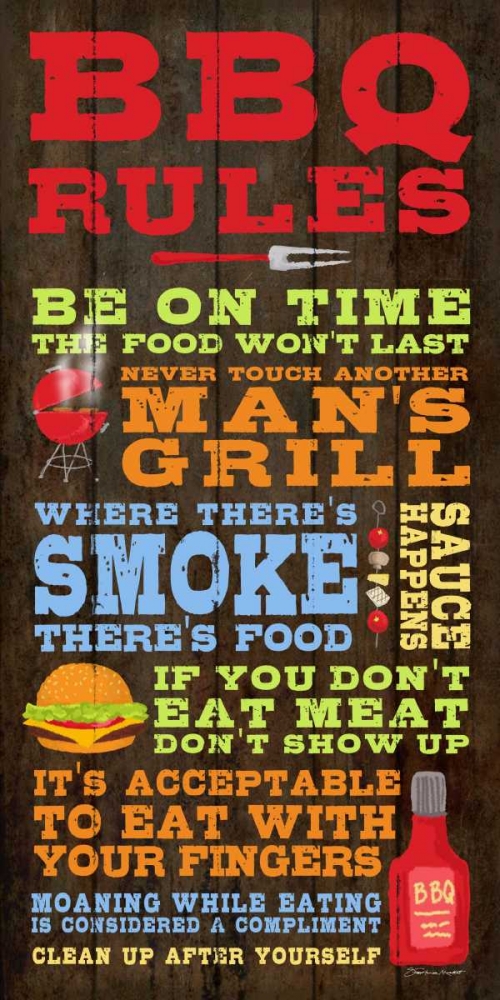 BBQ Rules art print by Stephanie Marrott for $57.95 CAD