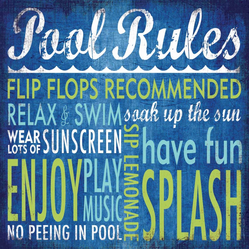 Pool Rules art print by Stephanie Marrott for $57.95 CAD