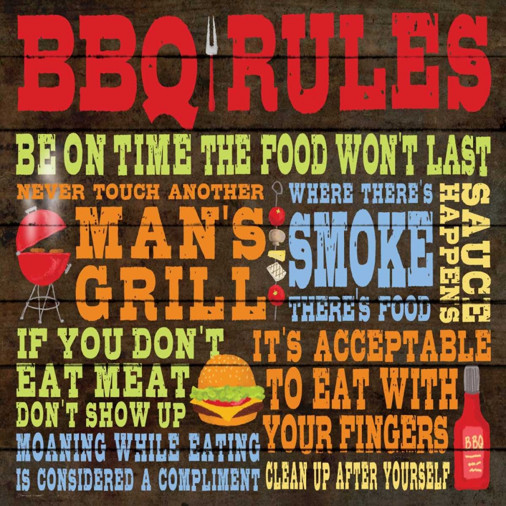 BBQ Rules art print by Stephanie Marrott for $57.95 CAD