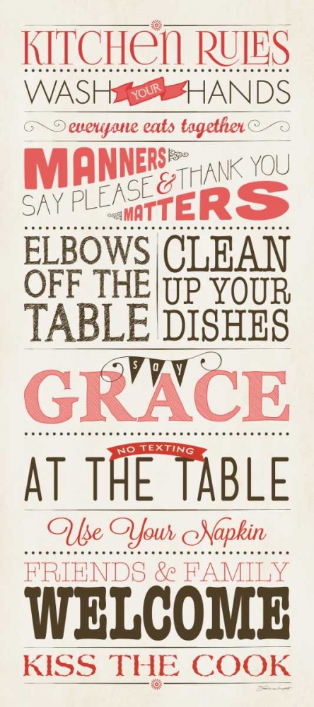 Kitchen Rules - White art print by Stephanie Marrott for $57.95 CAD