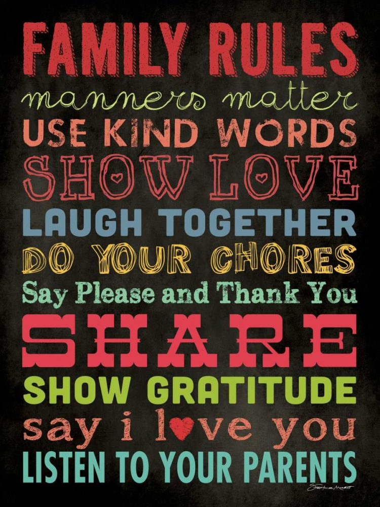 Family Rules IV art print by Stephanie Marrott for $57.95 CAD