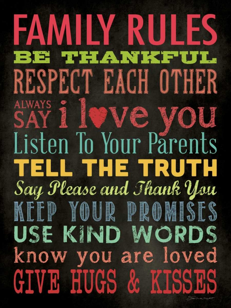 Family Rules V art print by Stephanie Marrott for $57.95 CAD