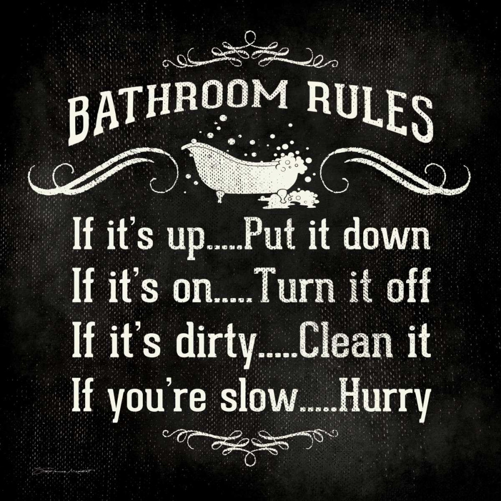 Bath Rules I art print by Stephanie Marrott for $57.95 CAD