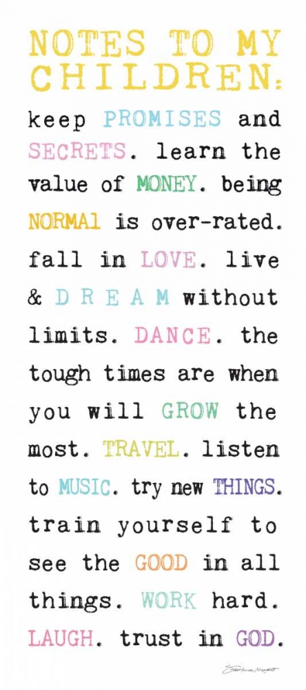 Notes to Children VII art print by Stephanie Marrott for $57.95 CAD