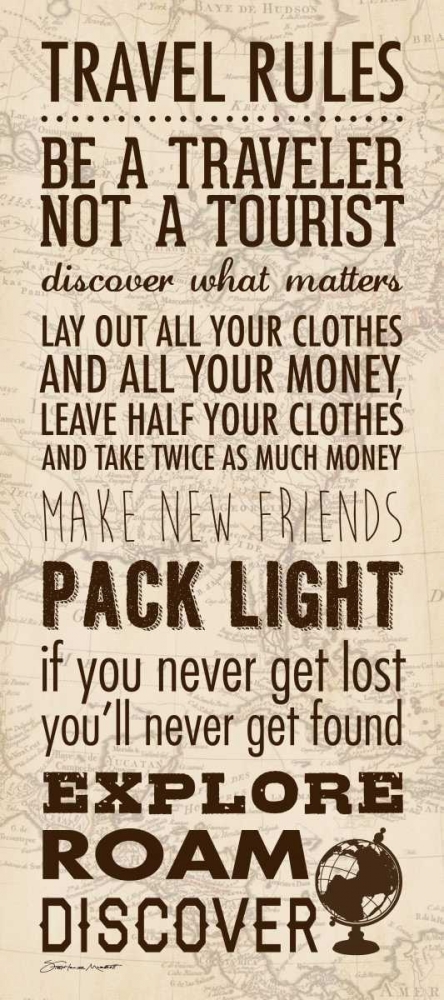 Travel Rules II art print by Stephanie Marrott for $57.95 CAD