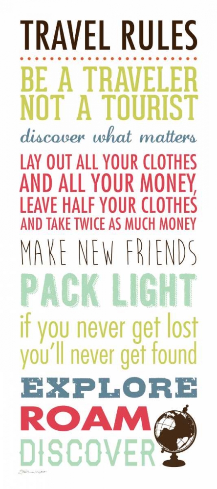 Travel Rules III art print by Stephanie Marrott for $57.95 CAD
