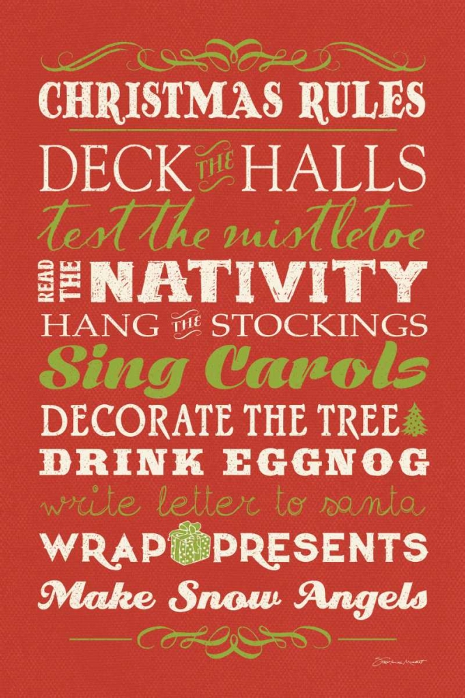 Christmas Rules II art print by Stephanie Marrott for $57.95 CAD