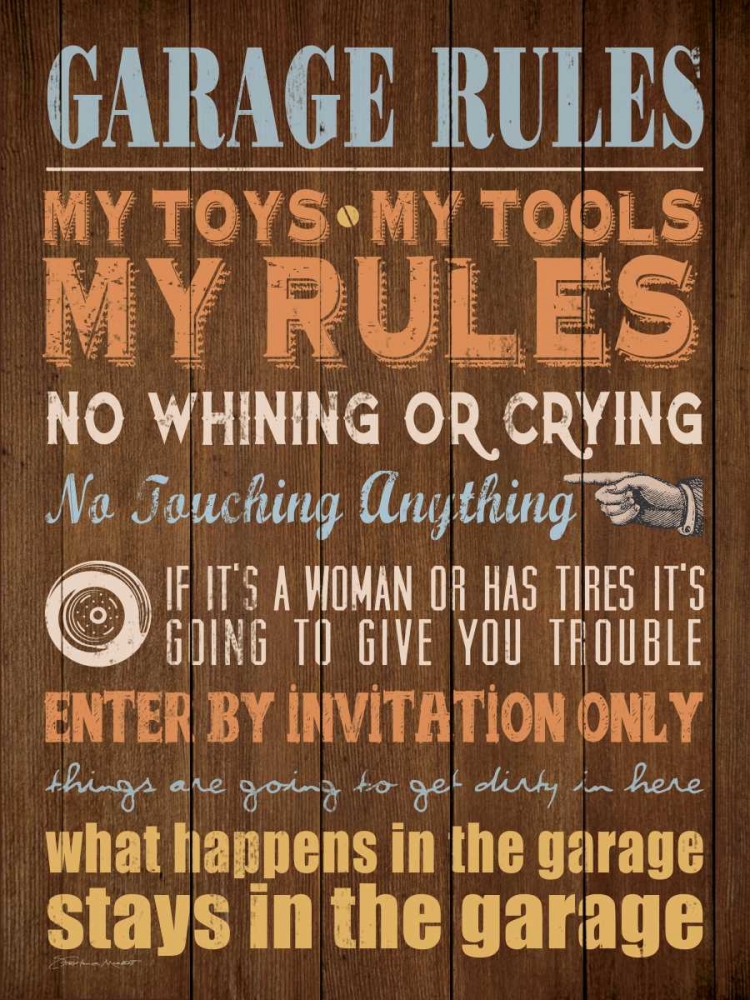 Garage Rules art print by Stephanie Marrott for $57.95 CAD