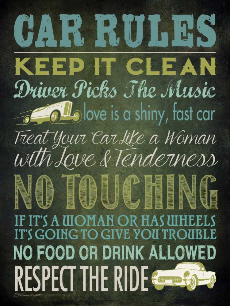 Car Rules art print by Stephanie Marrott for $57.95 CAD