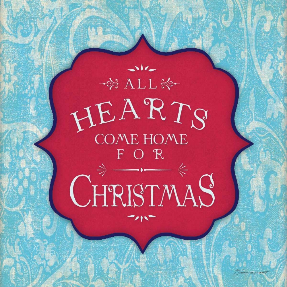 All Hearts - Aqua art print by Stephanie Marrott for $57.95 CAD