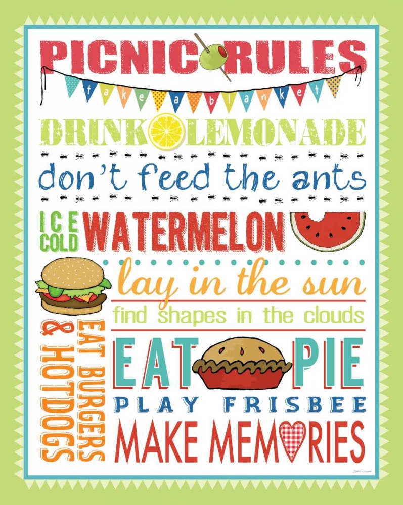 Picnic Rules art print by Stephanie Marrott for $57.95 CAD