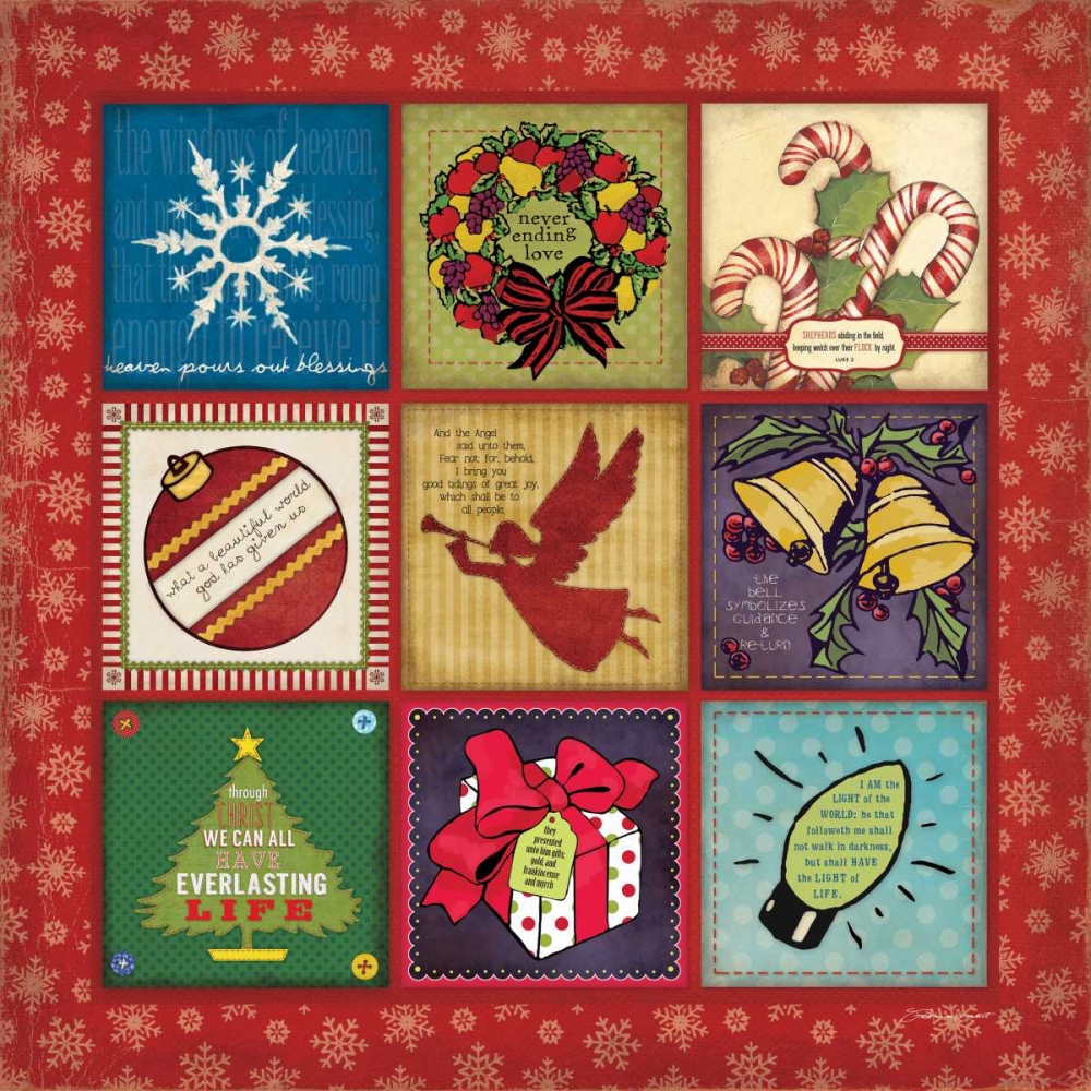 Christmas Symbols Patch art print by Stephanie Marrott for $57.95 CAD