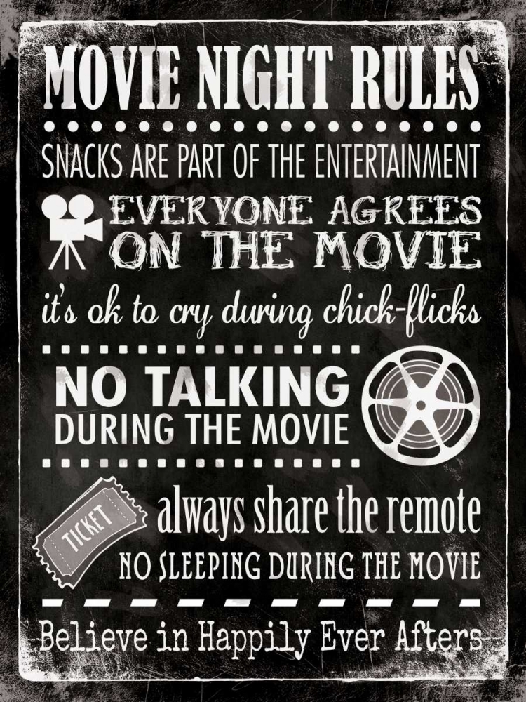 Movie Rules art print by Stephanie Marrott for $57.95 CAD