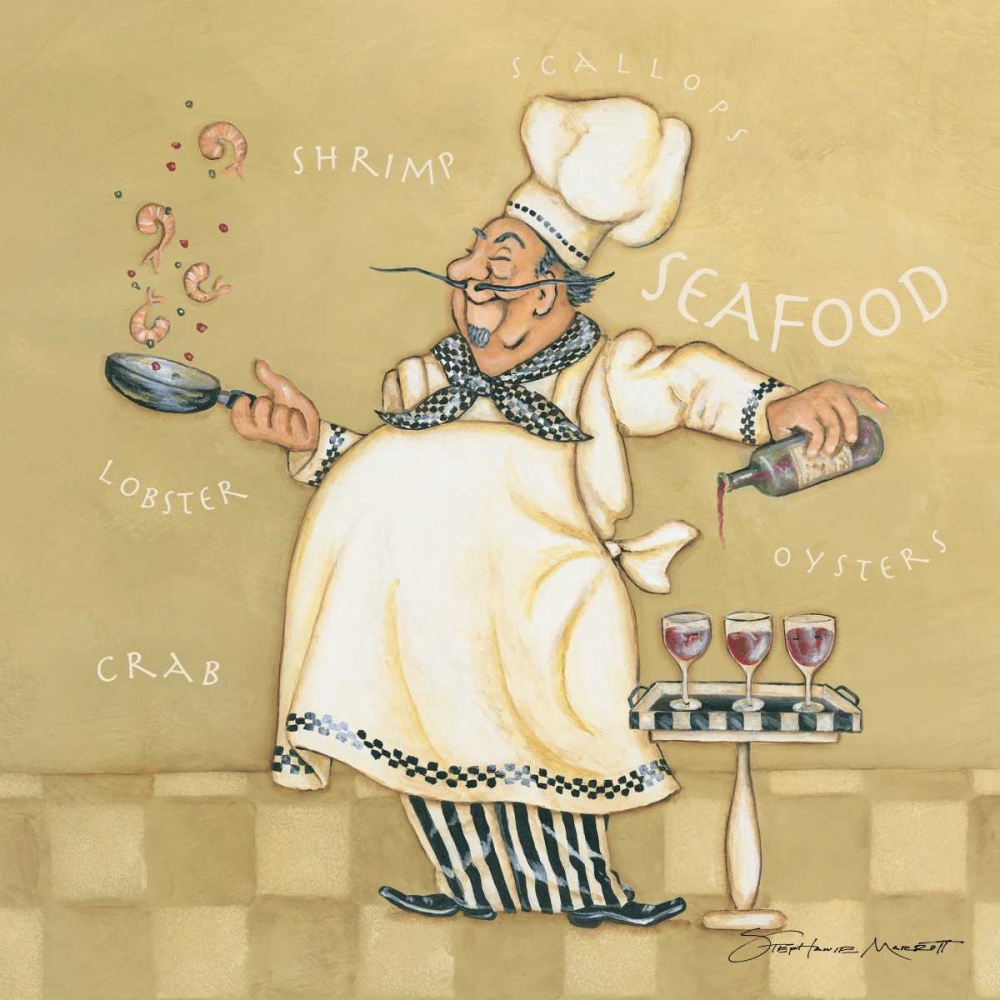 Seafood Chef art print by Stephanie Marrott for $57.95 CAD