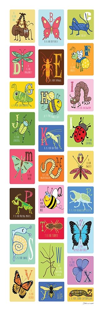 Bug Alphabet art print by Stephanie Marrott for $57.95 CAD