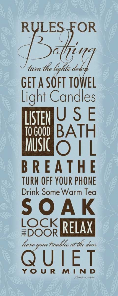 Rules For Bathing art print by Stephanie Marrott for $57.95 CAD