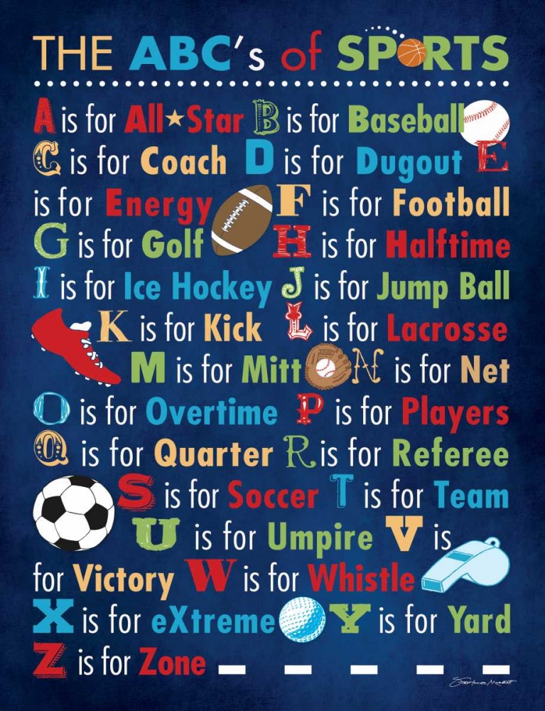 ABCs Of Sports art print by Stephanie Marrott for $57.95 CAD