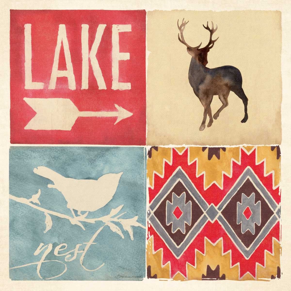 lodge Collage V art print by Stephanie Marrott for $57.95 CAD