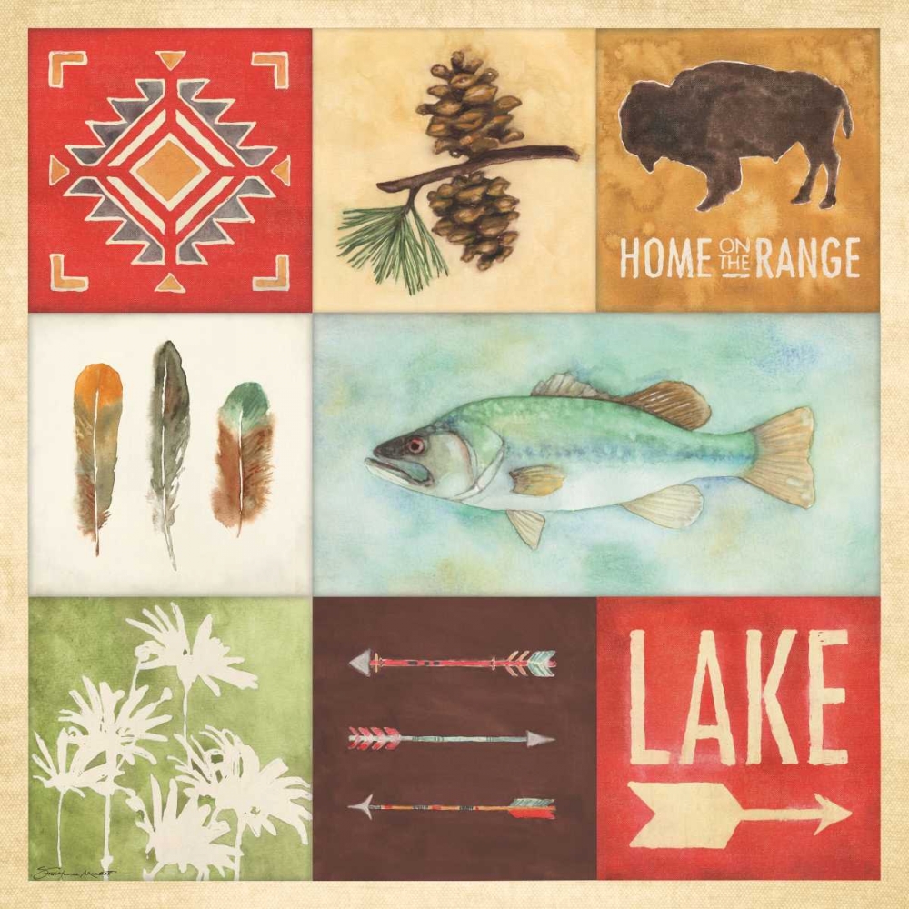 Lodge Collage I art print by Stephanie Marrott for $57.95 CAD