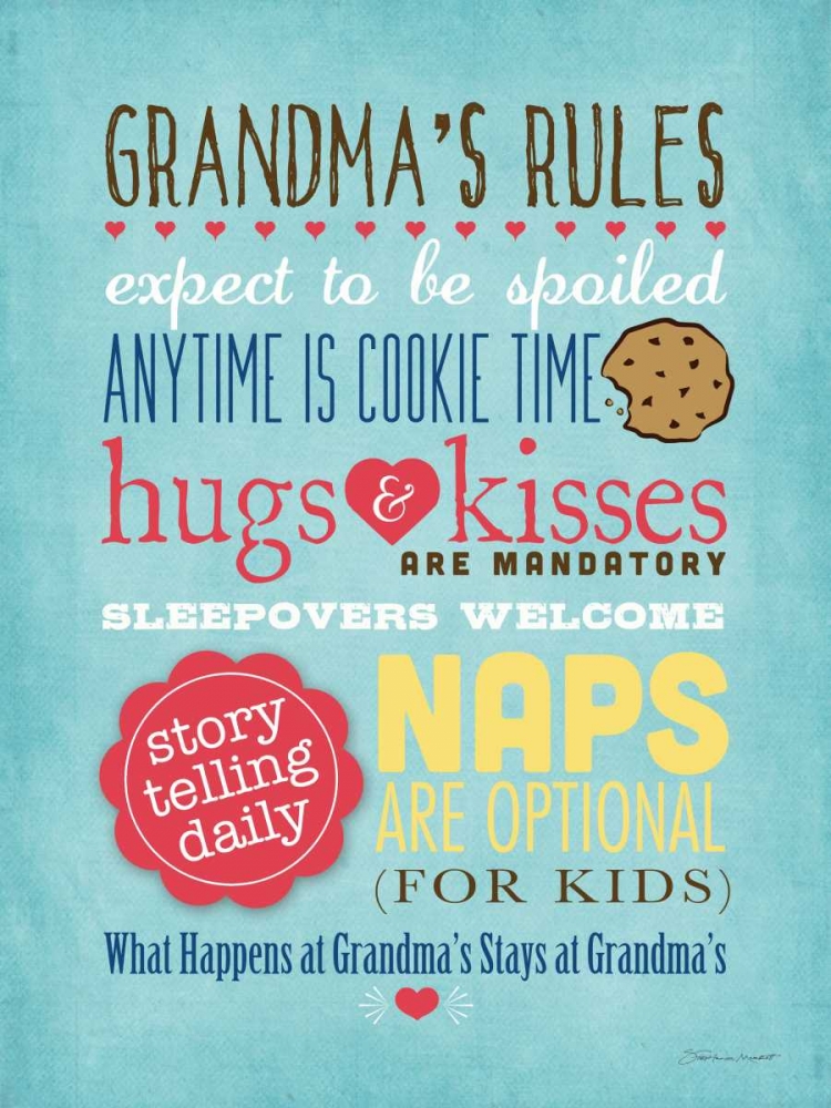 Grandmas Rules II art print by Stephanie Marrott for $57.95 CAD