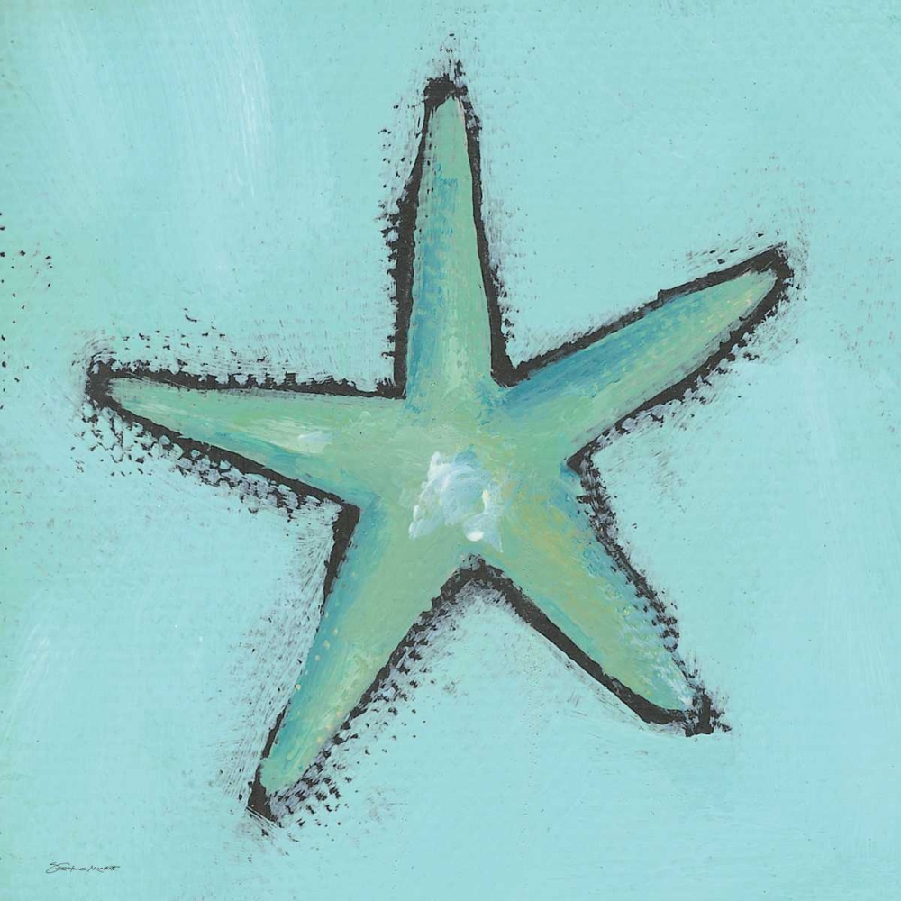 Aqua Blue Starfish art print by Stephanie Marrott for $57.95 CAD
