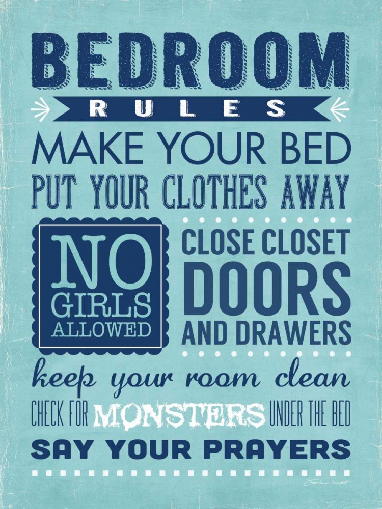 Bedroom Rules art print by Stephanie Marrott for $57.95 CAD