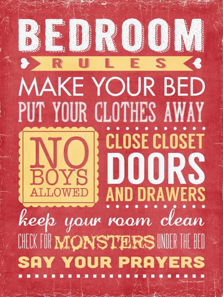Bedroom Rules II art print by Stephanie Marrott for $57.95 CAD